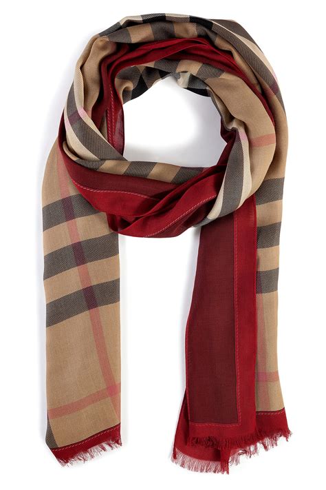 burberry claret check scarf|burberry silk scarf.